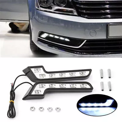 L Shaped 6LED Fog Lights Bumper Driving Lamp White Waterproof Car Accessories • $9.02