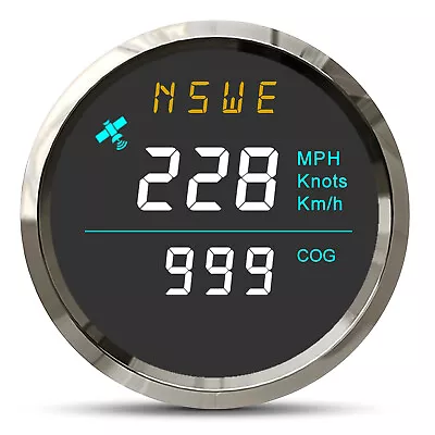 52mm Car Boat GPS Speedometer Gauge 0-299 MPH KMH Knots White Light NSWE 12V/24V • $45.80