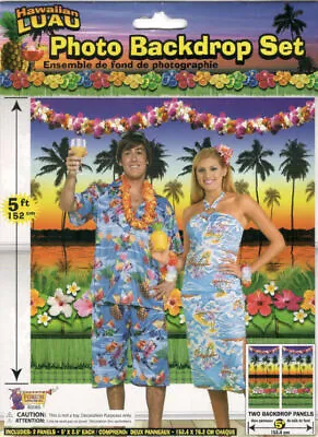 £9.73 • Buy TROPICAL BEACH Scene Setter HAWAIIAN LUAU Party Wall Decoration Ocean Palm Trees