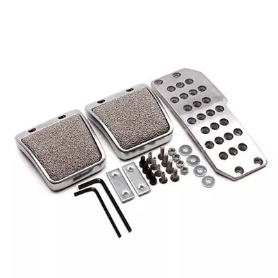$25.49 • Buy US Manual Car Foot Pedal Pad Clutch Brake Transmission Non-Slip CNC Aluminum Set
