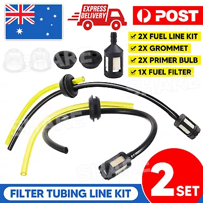 2 Set Whipper Snipper Line Trimmer Cutter Fuel Line Filter Hose Pipe Tank Kit AU • $7.95