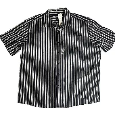 Liz Claiborne Mens Shirts Button Up 2XLT Black And White Shirt Sleeves XXL NWT • $13.99