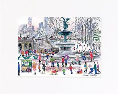 MICHAEL STORRINGS Bethesda Fountain Central Park Print  ($75) W/tax • $65
