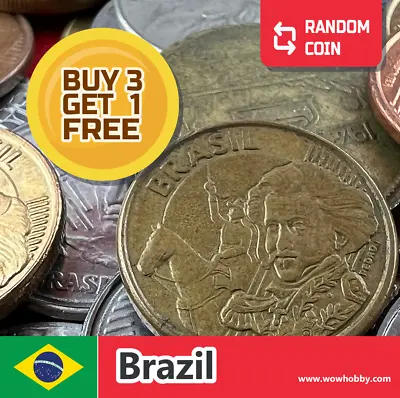 Brazil Coin | 1 Random Collectible Old Brazilian Coin For Coin Collecting • $0.99