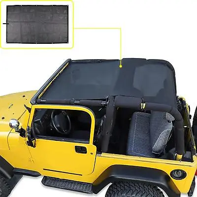 Mesh Bikini Top Roof Cover Soft Sunshade For Jeep Wrangler TJ 97-2006 YJ 87-99 • $39.99