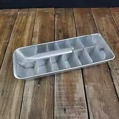 Vintage Philco Ice Cube Trays Aluminum Hinged Lift Handle Vintage 14 Cube Tray • $9.99