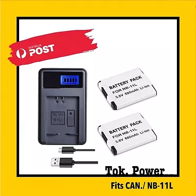 2x Battery + Charger For Canon IXUS 150 155 157 160 165 170 172 175 177 180 185 • $36.90