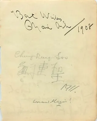 Vintage Signed Autograph - US Magician Chung Ling Soo - Died Bullet Catch Trick • £345