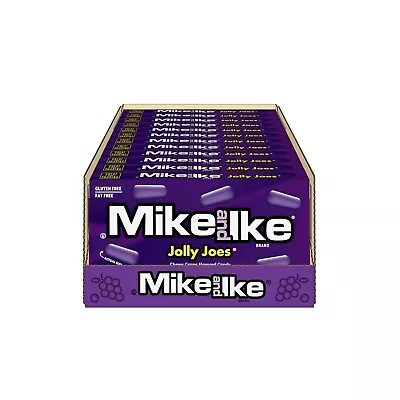 (12-Pack) Mike And Ike 4.25 Oz JOLLY JOES Chewy Grape Flavored Candy *BB 2/2025* • $38