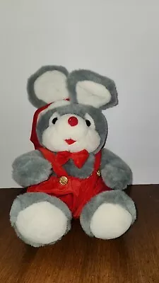 Christmas Mouse Animated / Musical Plush  Sings Cheeks Light Up Ears Wiggle • $15