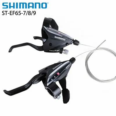 Shimano ST-EF65 3/7/8/9/21/24/27 Speed Brake Shifter Sets V-Brake Fit EF51 Black • $13.49