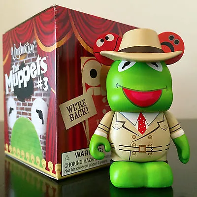 Disney Vinylmation 3  Muppets Series 3 Kermit The Frog Reporter Toy Figure Gift • $43.99