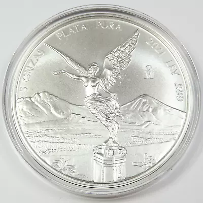 2021 Mo - MEXICO - 5 Oz Silver Libertad Onza Coin #45254J • $249.95