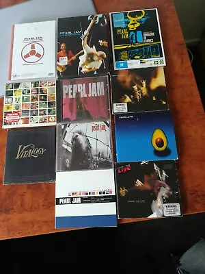 Pearl Jam 11 X Cd/Dvd Bundle Ten Vitalogy Riot Act Etc • $60