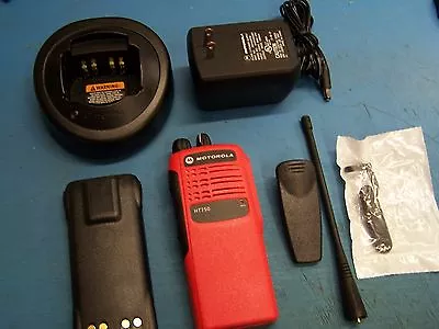  Motorola HT750 UHF 403-470MHz 4 CH AAH25RDC9AA2AN  VFD  Red Case Tested Mint • $225