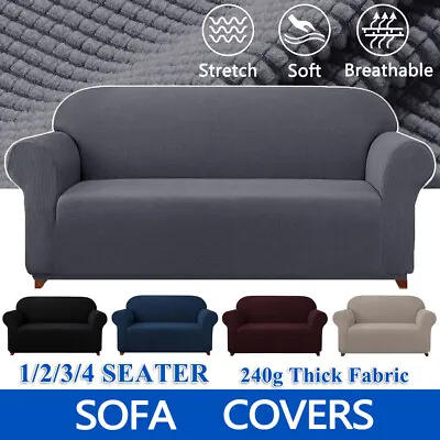 Super Soft Stretch Sofa Cover Couch Lounge Protector Slipcovers 1/2/3/4 Seater • $22.69