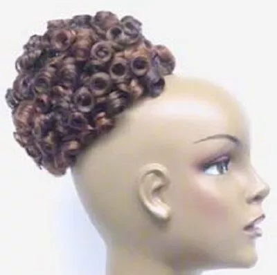 Curly Drawstring Bun Wig Synthetic Hairpiece Irish Dance  *Color 130/28* • $9.95