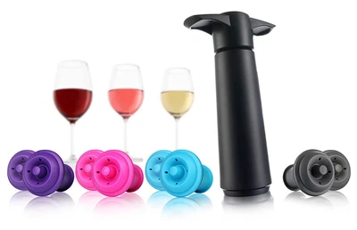 $34.95 • Buy Vacu Vin Wine Saver Pump With 6 Stoppers