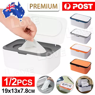 1/2x Lid Home Wipe Holder Wipe Dispenser Wipes Napkin Storage Box Wet Tissue Box • $13.85