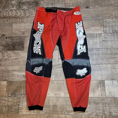 Vintage Fox Racing 180 Pants Size 36 Red Black Distressed Motocross  • $29.95