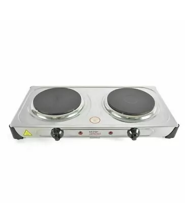 Hot Plate 2000W Double Electric Cooker Hob Table Top Kitchen Portable Cast Iron • £19