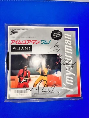 £17 • Buy Signed WHAM! I'm Your Man 7  Vinyl Single GEORGE MICHAEL & ANDREW RIDGELEY RARE
