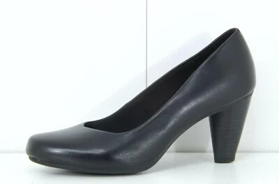 £6.99 • Buy M&S FOOTGLOVE Wider Fit Black REAL LEATHER Women's Court Shoes UK 3 EUR 36