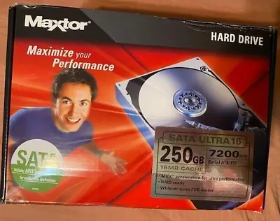 Maxtor 250GB Internal 7200 RPM SATA Ultra 16 MB • $42