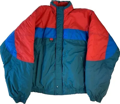 McGregor Red Blue Green 1990’s Coat Cool Insulated Jacket Men’s Size 1X Vintage • $29.99