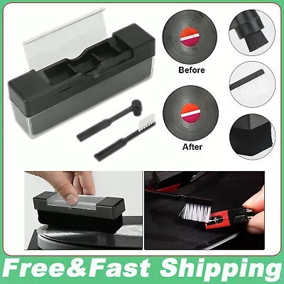 3 In1 Vinyl Record Cleaning Brush Set Stylus Velvet Anti-static Cleaner Tool Kit • $8.85