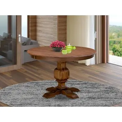 East West Furniture FERRIS Round Dining Table With Pedestal Rustic... • $360.67