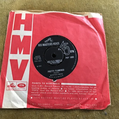 £2 • Buy Manfred Mann     Pretty Flamingo    7   Single.    Hmv.  1966…