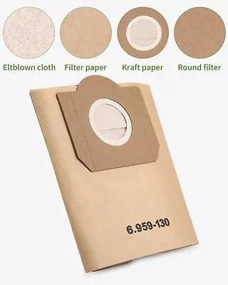 12 Paper Filter Bags For Karcher 6.959-130.0 69591300 WD3 MV3 MV3P A2504 SE4001 • $25.99