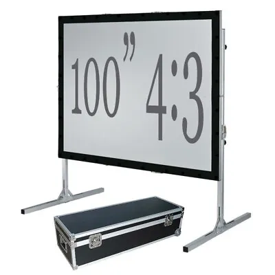 100  Fast Fold Projection Screen Front And Rear 4:3 HD Fastfold Fixed/framed • £450