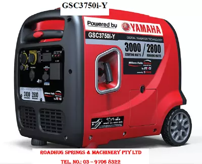 GENERATOR - 3.75kVa Inverter Silenced Yamaha Motor PETROL Part No.: GSC3750i-Y • $1794