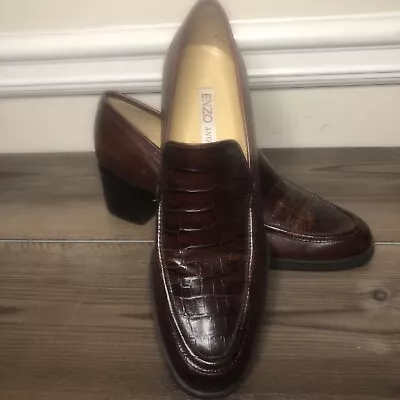 ENZO Angiolini Women’s Loafers Heeled Brown Size 8.5.￼ • $16.97