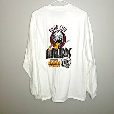 Vintage QUAD City Mallards IHL ECHL Ice Hockey Minor League Team T Shirt Long • $74.99