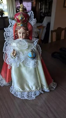 Vintage Large  INFANT OF PRAGUE 18  Statue & Vestment Chalkware • $49.95