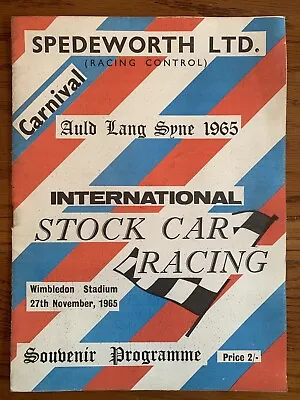 Souvenir Programme Spedeworth Ltd F2 Stock Car Racing Wimbledon 27 November 1965 • £19