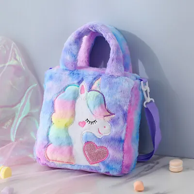 $29.59 • Buy Cartoon Plush Ahoulder Bag Cute Handbag Unicorn Children Messenger Bag AU