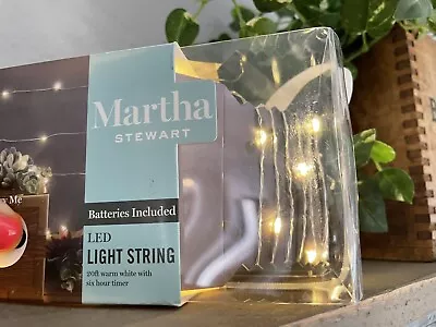 NIB Warm White 20ft LED Garland String 60 Fairy Lights With Batteries And Timer • $12.99