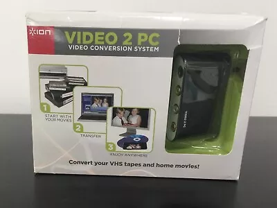 ION VIDEO 2 PC VHS/VCR To PC Via USB Video Conversion System Transfer Videos • $43.95