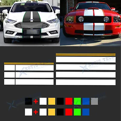 Vinyl Stripe Car Hood Decal Sticker Grille Fender Roof For Ford Mustang 2015-23 • $39.98