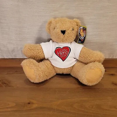 Brand New With Tags Vermont Teddy Bear Light Brown With  Little Hero  T-Shirt • $16.99