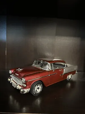 Ertl 1:18 1955 Chevy Bel Air  Metallic Red / Silver American Muscle Rare Find • $80