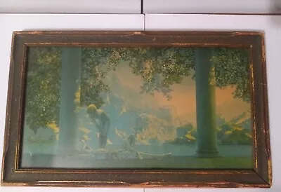 Vintage Framed Maxfield Parrish Chromolithograph- Day Break - House Of Art Ny • $105