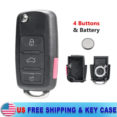 For 2006 2007 2008 2009 2010 2011 Volkswagen Jetta Key Fob Remote Case + Battery • $9.85