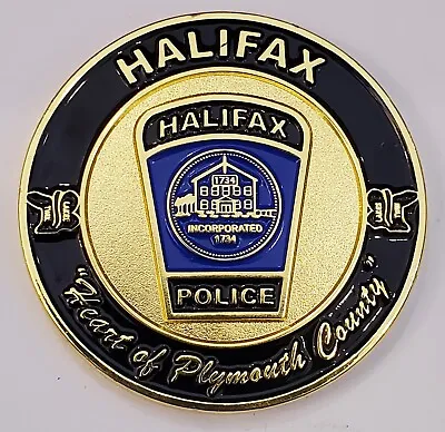 Halifax Mass Police Challenge Coin-ms-free Usa Shipping • $20