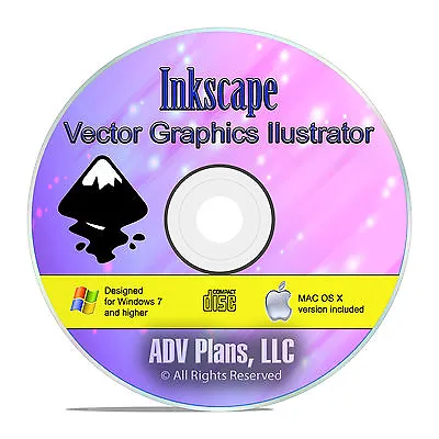 Vector Graphics Illustrator Pro Inkscape Drawing And Image Rendering CD F20 • $7.99