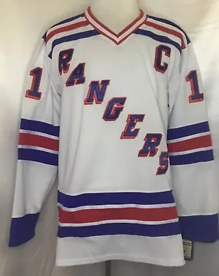 Mark Messier New York Rangers White & Blue  1990-1999 Throwback  CCM NHL Jersey • $119.99